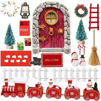 Рождественские украшения для дверей Гномы Рождественские аксессуары для дома Рождественские украшения Подарки своими руками Украшения для кукольных домиков белый