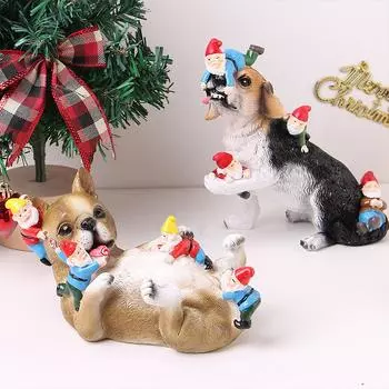 Рождественские украшения для рабочего стола Изделия из смолы Украшения Креативные животные Поймать гномов Праздничная атмосфера Украшения One Size