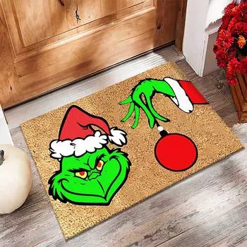 Рождественские украшения, дверной коврик в помещении и на открытом воздухе, легко чистится, устойчив к пятнам и выцветанию, декор для вечеринок One Size