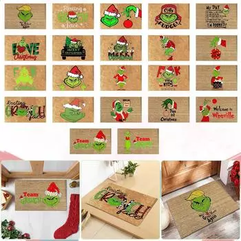 Рождественские украшения, дверной коврик в помещении и на открытом воздухе, легко чистится, устойчив к пятнам и выцветанию, декор для вечеринок One Size