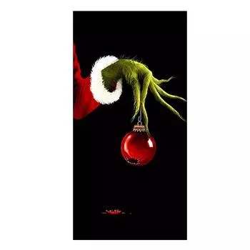 Рождественские украшения Гринч Рождественская дверная крышка Баннер Висит