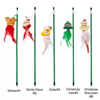Рождественские украшения, игрушка-удочка для котят, легкая с колокольчиком для зоотоваров Elk