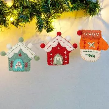 Рождественские украшения из фетра, подвесные фетровые плюшевые винтажные домашние перчатки, подвеска своими руками для украшения рождественской елки дома A