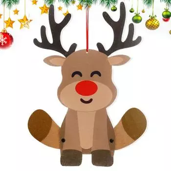 Рождественские украшения из фетра Рождественский Санта-Клаус Снеговик Олень Украшения на дверь Настенные украшения из фетра ручной работы Рождественское украшение