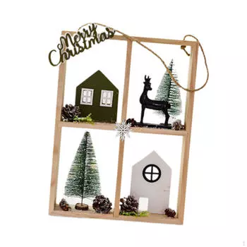 Рождественские украшения, коллекция деревянных украшений, домашний декор, празднование в помещении, подвесной кулон, фото Triangle