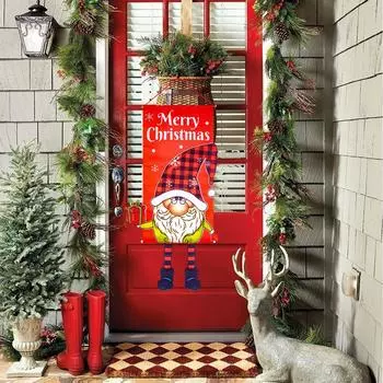 Рождественские украшения Красный Веселый Рождественский Знак для крыльца Рождественский Подвесной Баннер для двери дома Украшение Нового года Navidad noel 2024 декор