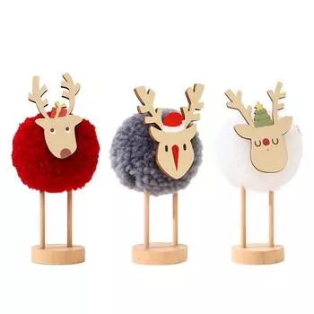 Рождественские украшения креативные украшения лось старик настольный плюшевый олененок украшение Рождественские украшения сцена макет темно-серого