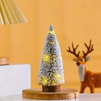 Рождественские украшения липкие мини-снежные елочные украшения для стола флокированные кедровые деревья сценическая композиция подарки