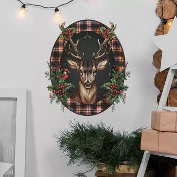 Рождественские украшения Лось Дикие фрукты Спальня Гостиная Украшения для дома Украшения Наклейки на стену 35*39CM/fun-f245