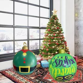 Рождественские украшения, макет места проведения фестиваля на открытом воздухе, украшение для праздничной вечеринки, 60 см, рождественский шар