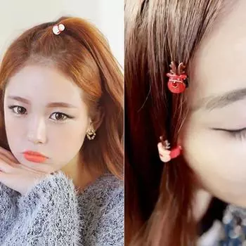 Рождественские украшения Милые мини детские рождественские украшения Санта Клаус Снеговик Олень Аксессуары для волос 7pcs