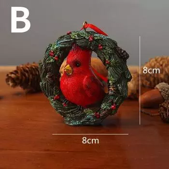 Рождественские украшения, милые мультяшные животные в венке, Лось, медведь, подвеска на рождественскую елку, поделки из смолы, фон, настенный подвес Dark Khaki