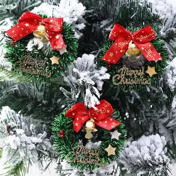 Рождественские украшения Мини Рождественский венок Настольный реквизит Фон Рождественская елка Аксессуары onesize