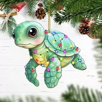 Рождественские украшения Мультяшные животные Санта лось слон подвесное украшение акриловый кулон с шнурком для домашнего декора елки J