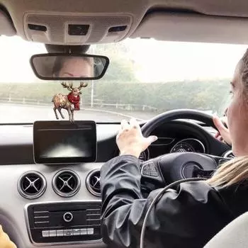 Рождественские украшения Мультяшные животные Санта Лось Слон Подвесное украшение Акриловый кулон