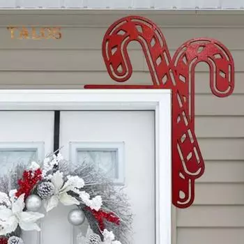 Рождественские украшения на дверь, праздничная елка, колокольчик, дверная рама, угловой знак для декора стены окна, рождественское украшение для дома Right