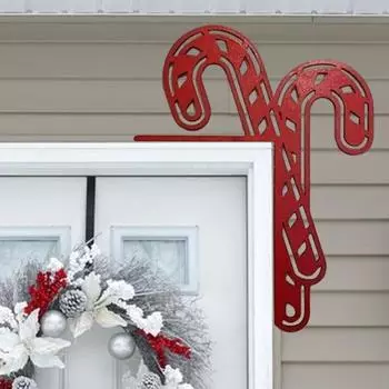 Рождественские украшения на дверь, праздничная елка, колокольчик, дверная рама, угловой знак