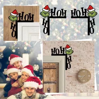 Рождественские украшения на дверь, украшения на угол двери, рождественские украшения на дверную раму 2 шт. One Size белый