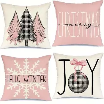 Рождественские украшения наволочка для подушки гостиная диван автомобиль наволочка спальня украшение для дома новогодние подарки для друзей 40x40cm