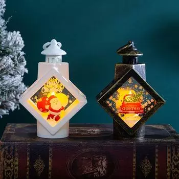 Рождественские украшения Огни Сцена Макет Реквизит Украшение праздничного стола Наряды Подвешивание Old man белый