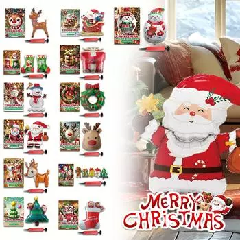 Рождественские украшения Огромная подставка Санта-Клаус Рождественская елка Детский сад Деятельность Макет Колонна One Size