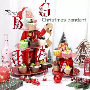 Рождественские украшения, персонализированные 26 букв имени слова елочные подвесные украшения Санта монограмма алфавит акриловый кулон для сумки елка декор J