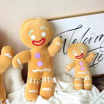 Рождественские украшения, плюшевые пряничные игрушки в виде снеговика с длинными ножками, подвесное украшение на елку, праздничная детская игрушка, новогоднее украшение