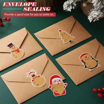 Рождественские украшения Подарки Изделия ручной работы Серия Самоклеящиеся наклейки Этикетки Рождественские специальные наклейки Украшение подарков Изделия ручной работы