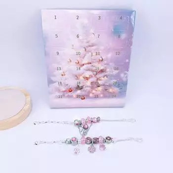 Рождественские украшения, подарок, календарь обратного отсчета, адвентное ожерелье, серьги-гвоздики, ручная подарочная коробка One Size