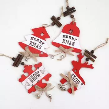Рождественские украшения Подвеска из оленьего дерева на рождественскую елку Украшение для вечеринки Повесьте на дверь Повесьте реквизит для создания атмосферы Deer