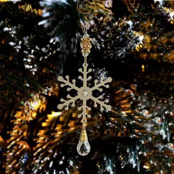 Рождественские украшения подвесные украшения подвески реквизит для вечеринок железный художественный кулон рождественская елка декор для двора C Type Snowflake