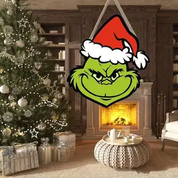 Рождественские украшения Подвесные вывески Дверной знак для праздничного декора Веселые рождественские тематические товары для вечеринок Двор Крыльцо Стена Окно Украшение детской комнаты One Size