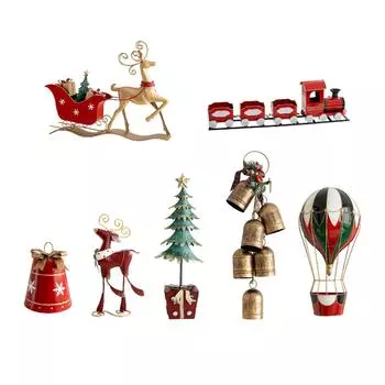 Рождественские украшения Праздничный железный стол Центральный элемент Декор Рождественская статуя для внутренних торговых центров Вечеринка Праздники Камин