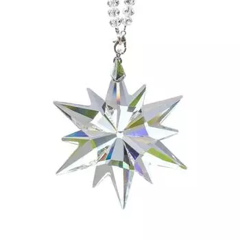 Рождественские украшения Прозрачные снежинки Искусственные хрустальные украшения Снежинка Ловец солнца Подвесные украшения Аксессуары для праздничного украшения