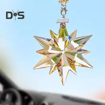 Рождественские украшения Прозрачные снежинки Искусственные хрустальные украшения Снежинка Ловец солнца Подвесные украшения Аксессуары для праздничного украшения чистый