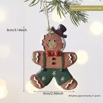 Рождественские украшения Пряничная кукла Подвеска Рождественская елка Пряничная кукла Маленькая подвеска Рождественские украшения Аксессуары