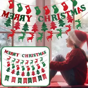 Рождественские украшения, развешивание флагов, оформление сцен, нетканый материал, вытягивание флагов One Size