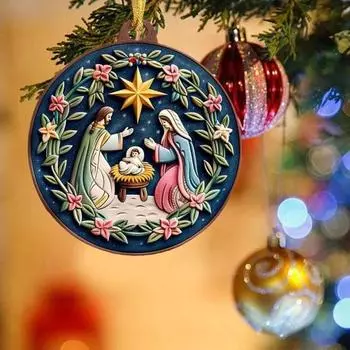 Рождественские украшения Религиозные рождественские елки Украшения для рождественских сцен Рождение Иисуса A