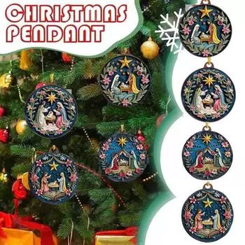Рождественские украшения Религиозные рождественские украшения для рождественской елки Рождественские украшения для сцены Рождества Христова Христианские украшения для дома, фермы, праздничный декор C