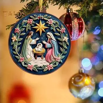 Рождественские украшения Религиозные рождественские украшения для рождественской елки Рождественские украшения для сцены Рождества Христова Христианские украшения для дома, фермы, праздничный декор D