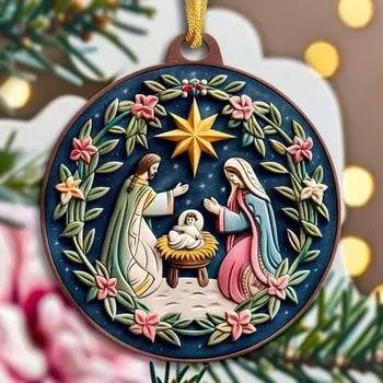 Рождественские украшения Религиозные рождественские украшения для рождественской елки Рождественские украшения для сцены Рождества Христова Христианские украшения для дома, фермы, праздничный декор A
