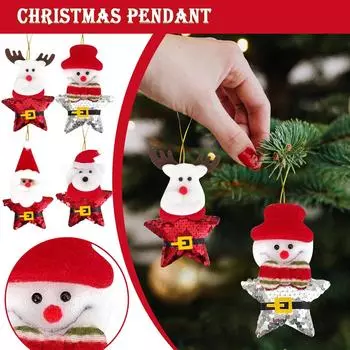 Рождественские украшения Рождественские елочные украшения Снеговик Снежинка Санта Дерево E Украшения Для Дома Рождественская Зимняя Вечеринка One Size