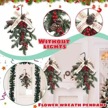 Рождественские украшения Рождественские иголки Подвесные настенные дверные подвесные One Size белый