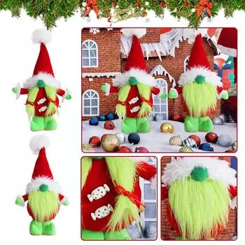 Рождественские украшения, рождественские украшения для кукол-пончиков, остроконечная шляпа, карликовая кукла, вечеринка, пожилая безликая кукла One Size