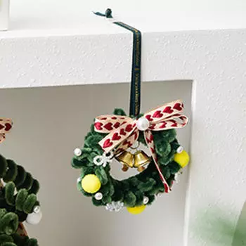 Рождественские украшения, ручная работа, праздничные атрибуты, подарки, подвесные украшения для шкафа Wreath
