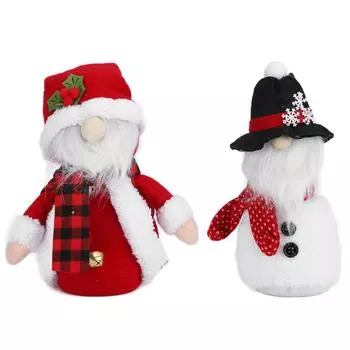 Рождественские украшения с капюшоном Инновационная кукольная игрушка для домашнего праздничного декора Santa Claus