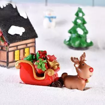Рождественские украшения Санта-Клаус сани машина локомотив микро ландшафт креативные мини украшения A7