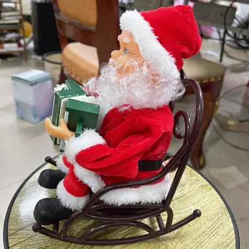Рождественские украшения Санта-Клауса, электрическая статуя, камин, офисная Коллекционная скульптура, автомобиль