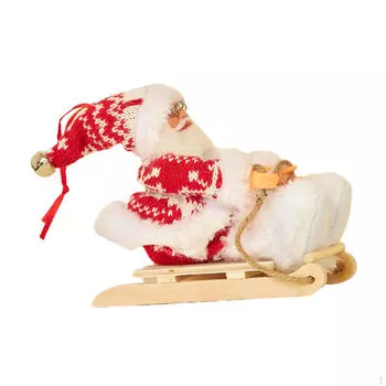 Рождественские украшения Санта-Клауса, фигурка саней, праздничная центральная часть, кукла