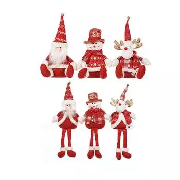 Рождественские украшения Сидящий Гном Украшения Клаус Вязаная Кукла Кукла Рождественские украшения One Size